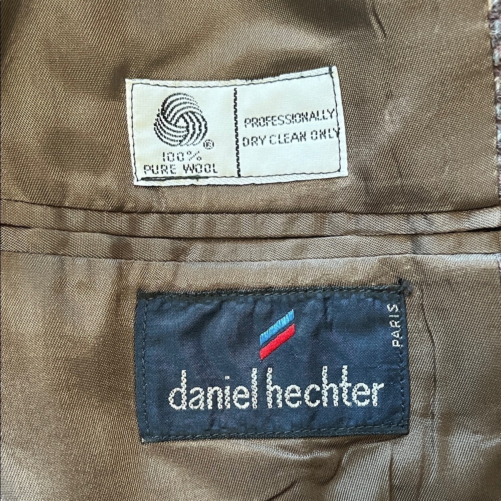 Vintage Dayton's Daniel Hechter Brown Wool Herringbone Blazer - Size Large - Picture 16 of 16